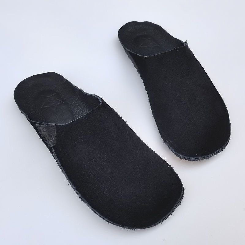 Handgemaakte schoenen Licht ademende dames slippers klein ontwerp retro casual kunst baotou half slippers