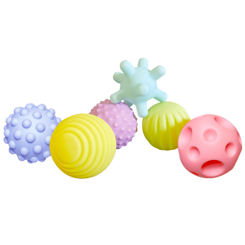 Baby Toy Textured Multi Ball Set Develop baby`s Tactile Senses Touch Hand Toys Training Ball Massage D61