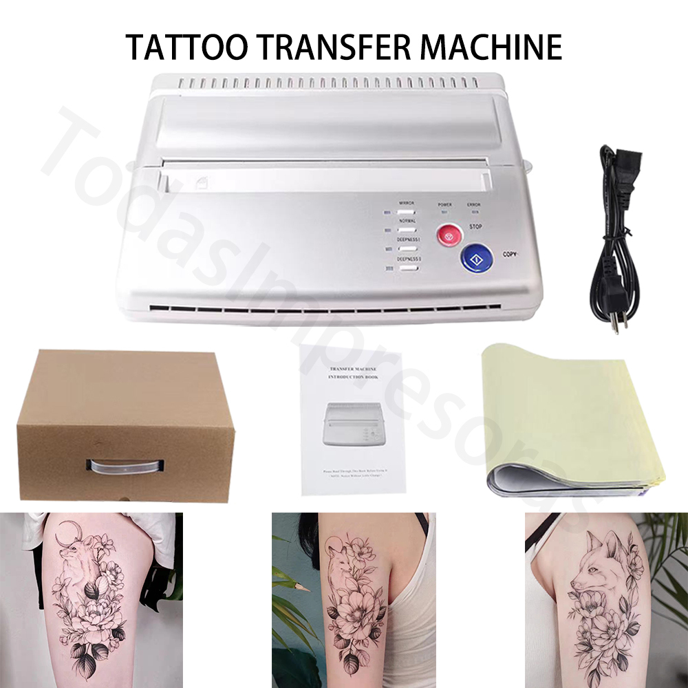 Drukarki Profesjonalny tatuaż Stencil Maker Maszyna transferowa Flash Kopiarka termiczna Materiały eksploatacyjne do drukarek A4 Papier narzędziowy Tatuaje Herramienta Papel 221103