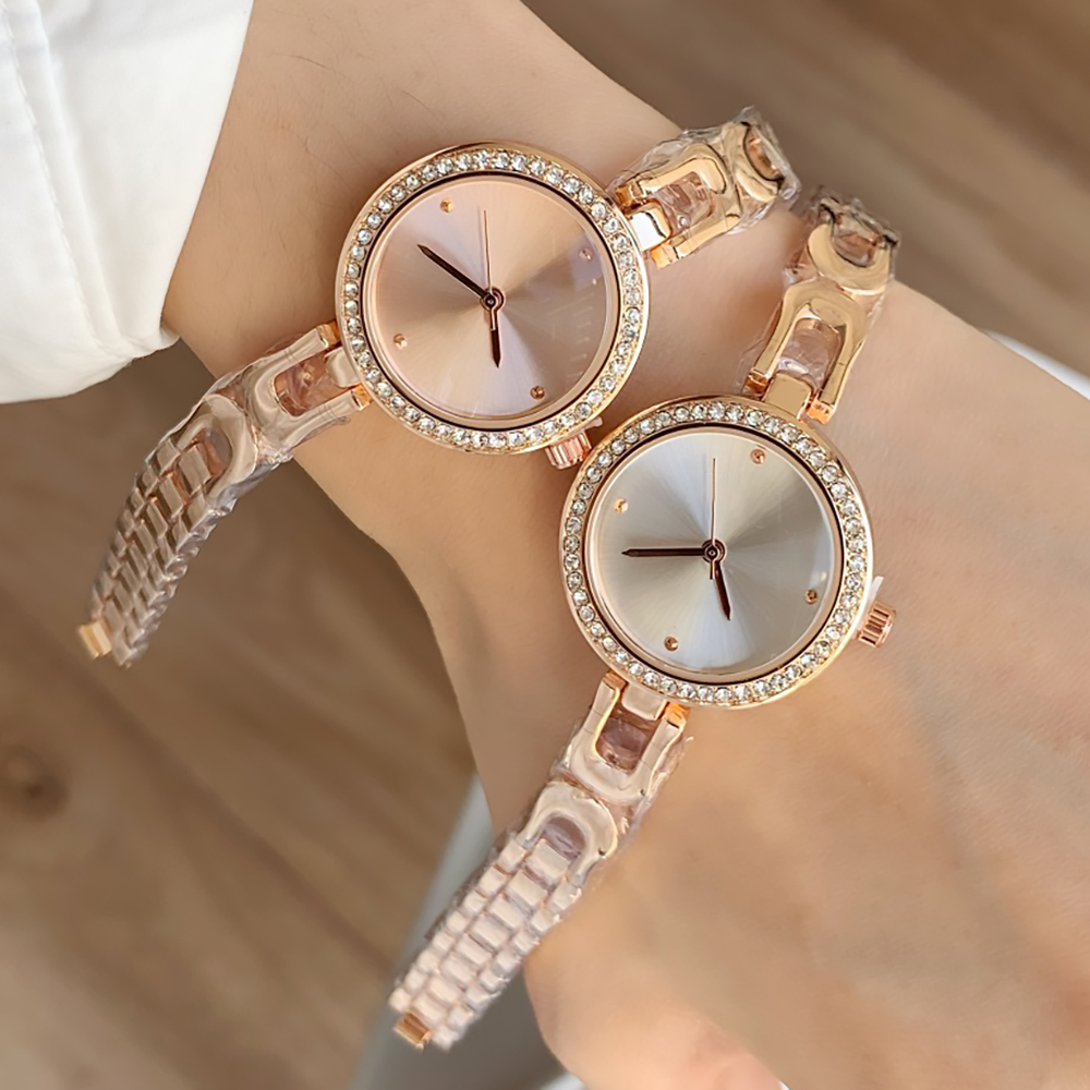 Fashion Brand Wrist Watches Women Ladies Girl Crystal Horse Carriage Style Luxury Metal Steel Band Quartz Clock COA 15