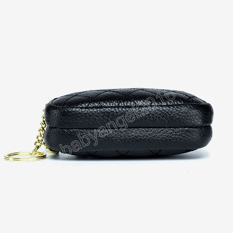 Femmes portefeuilles petit porte-carte portefeuille porte-monnaie porte-monnaie en cuir véritable grande capacité Double fermeture éclair pochette porte-monnaie