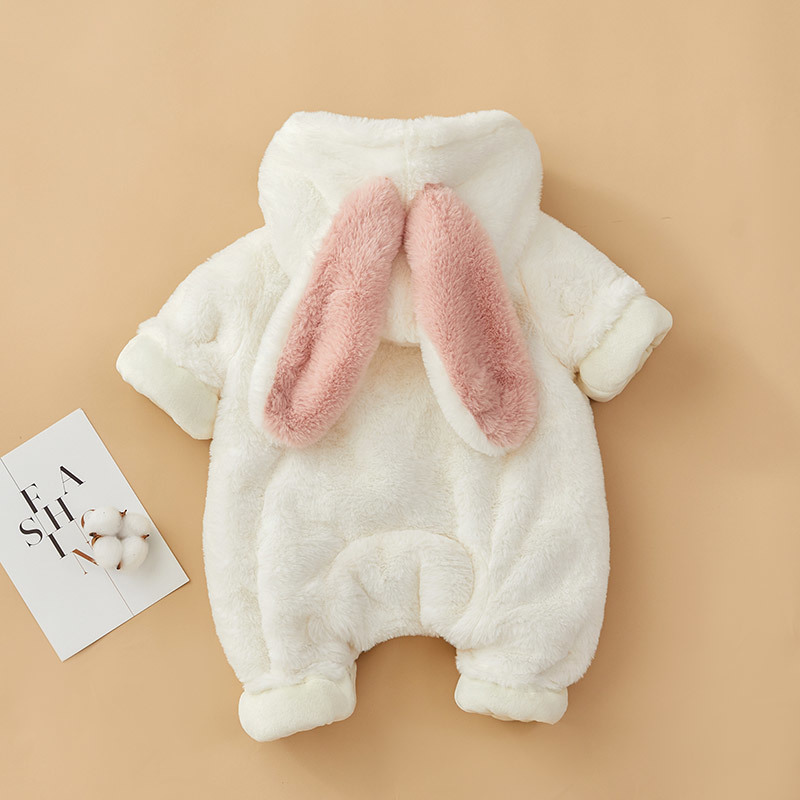 Completi di abbigliamento Cute Rabbit Onesies Baby Girl Pigiama Unisex Inverno Caldo Bambini Sleepwear Animal Pigiama Bambini Pigiami nati Vestiti ragazze 221103