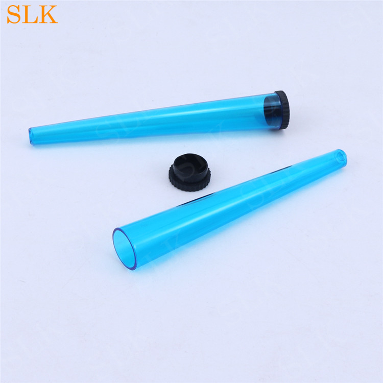 smoking accessories cone pre roll packaging tube plastic tube storage container 110mm black and blue rolling joint blunt pre-rolling containers