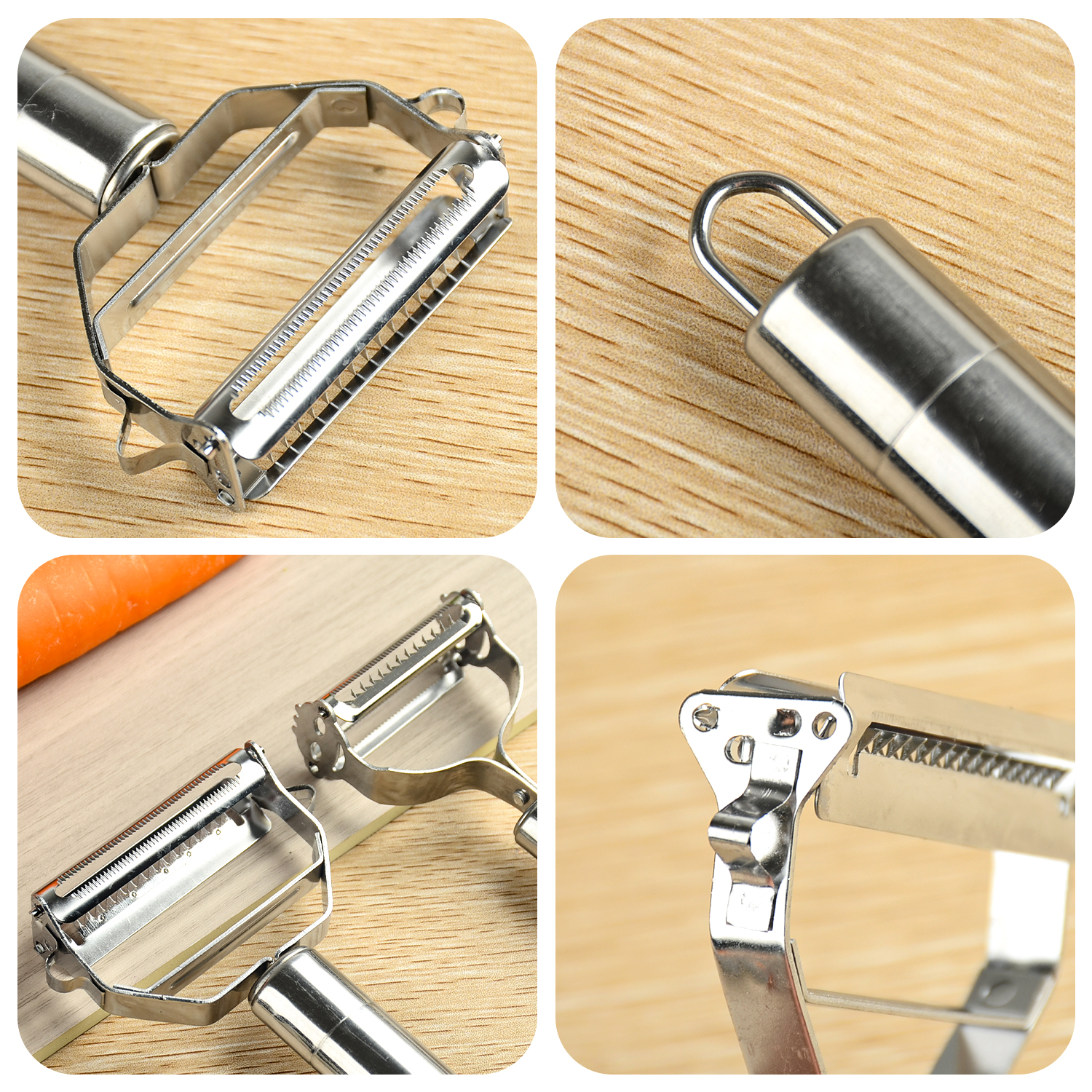 Stainless Steel Tools Peeler Fruit Vegetable Melon Potato Carrot Cucumber Multifunction Grater Julienne Peeler Slice Home Kitchen Tool zxf43