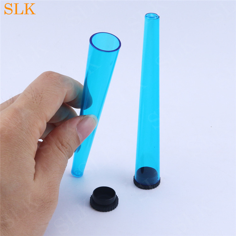 smoking accessories cone pre roll packaging tube plastic tube storage container 110mm black and blue rolling joint blunt pre-rolling containers