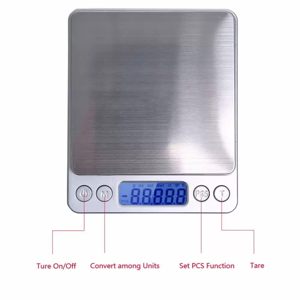 2022 디지털 포켓 키친 스케일 보석류 체중 균형 규모 계량 규모 LCD 500G 0.01G 1000G 200G 3000G 소매 상자.