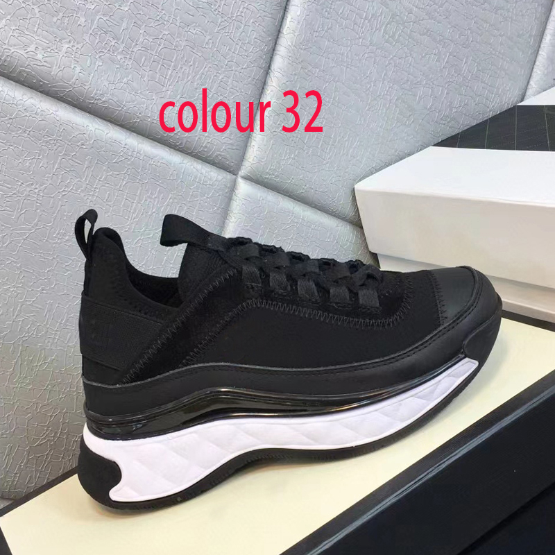 Casual shoes women Travel leather lace-up sneaker lady letter designer SHoes Running Trainers Letters Thick soled shoe platform Men gym sneakers size 35-42-45 With box