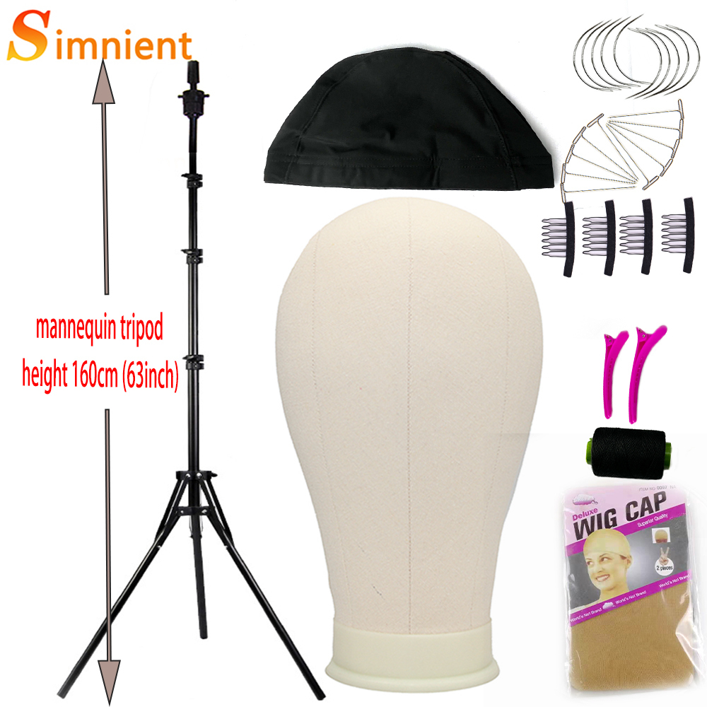 Peruk standı eğitimi manken kafası tuval blok ekran stil manikin tripod al t pimleri takma kiti 2211034721513