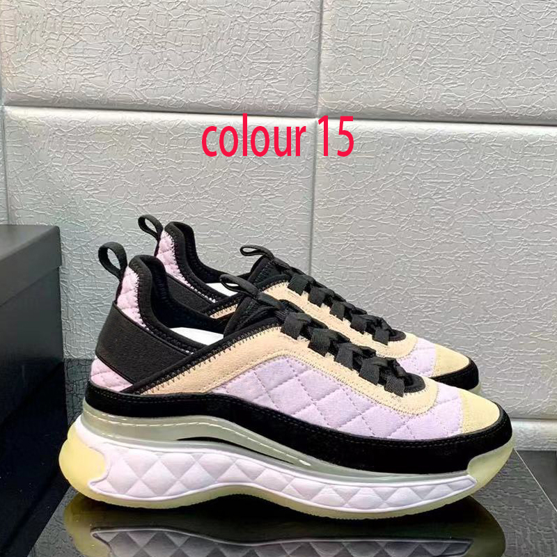 Casual shoes women Travel leather lace-up sneaker lady letter designer SHoes Running Trainers Letters Thick soled shoe platform Men gym sneakers size 35-42-45 With box