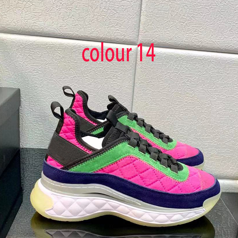 Casual shoes women Travel leather lace-up sneaker lady letter designer SHoes Running Trainers Letters Thick soled shoe platform Men gym sneakers size 35-42-45 With box