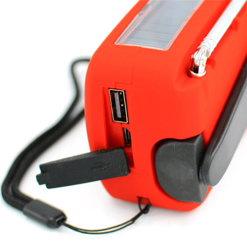 Household Sundries 2000mAh Multifunctional Radio Hand Crank Solar USB Charging FM AM NOAA Weather Radio Emergency LED Flashlight Torch Power Ban