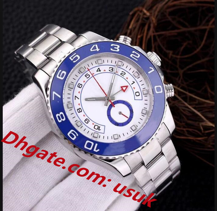 3A Factory Relojes para hombres Reloj mecánico automático de oro Anillo de cerámica giratorio de 44 mm Movimiento de cuerda automática Correa de reloj de acero 316L221C