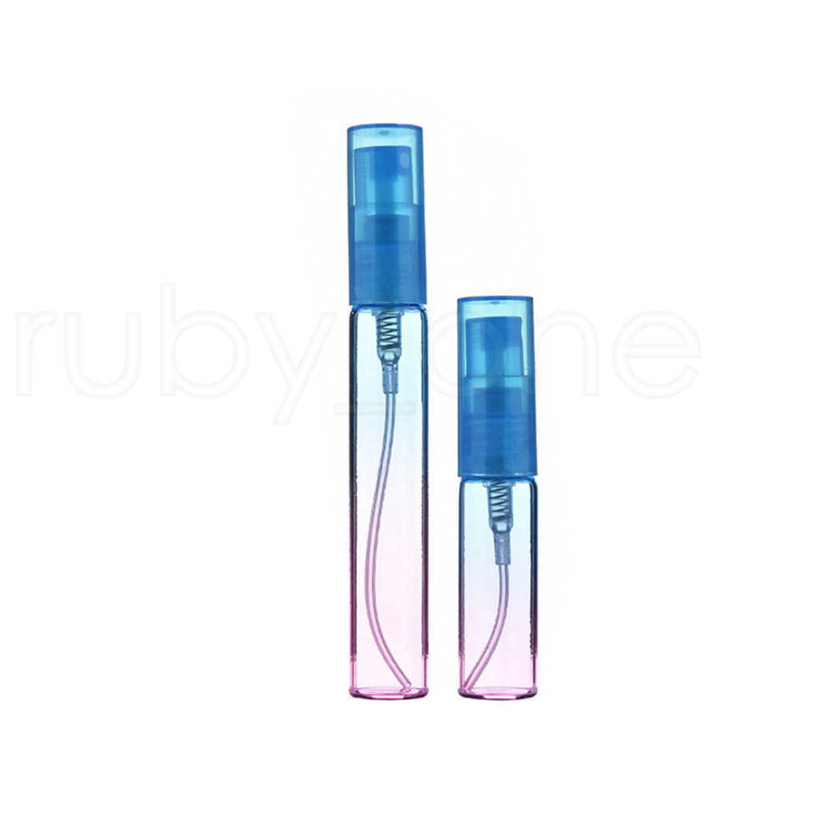 Plastik Püskürtücü Renk Parfüm Şişesi Örnek Parfüm Şişesi Mini Mini Boş Taşınabilir Seyahat Botella De Parfüm