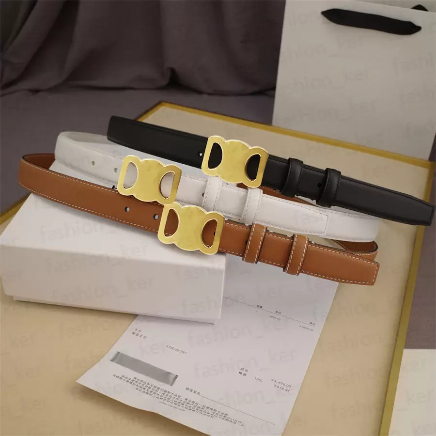 Fashion Smooth Buckle Belt Retro Design Thin Waist Belts for Men Womens Width 2 5CM Genuine Cowhide Optional High Quality2489