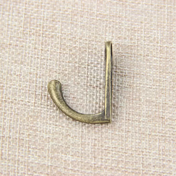 Partihandel- Single Prong Hook Hanger Antik brons 3,4 cm x 1,4 cm f￶r kl￤drocksk￥pa Purse Hat Dh87
