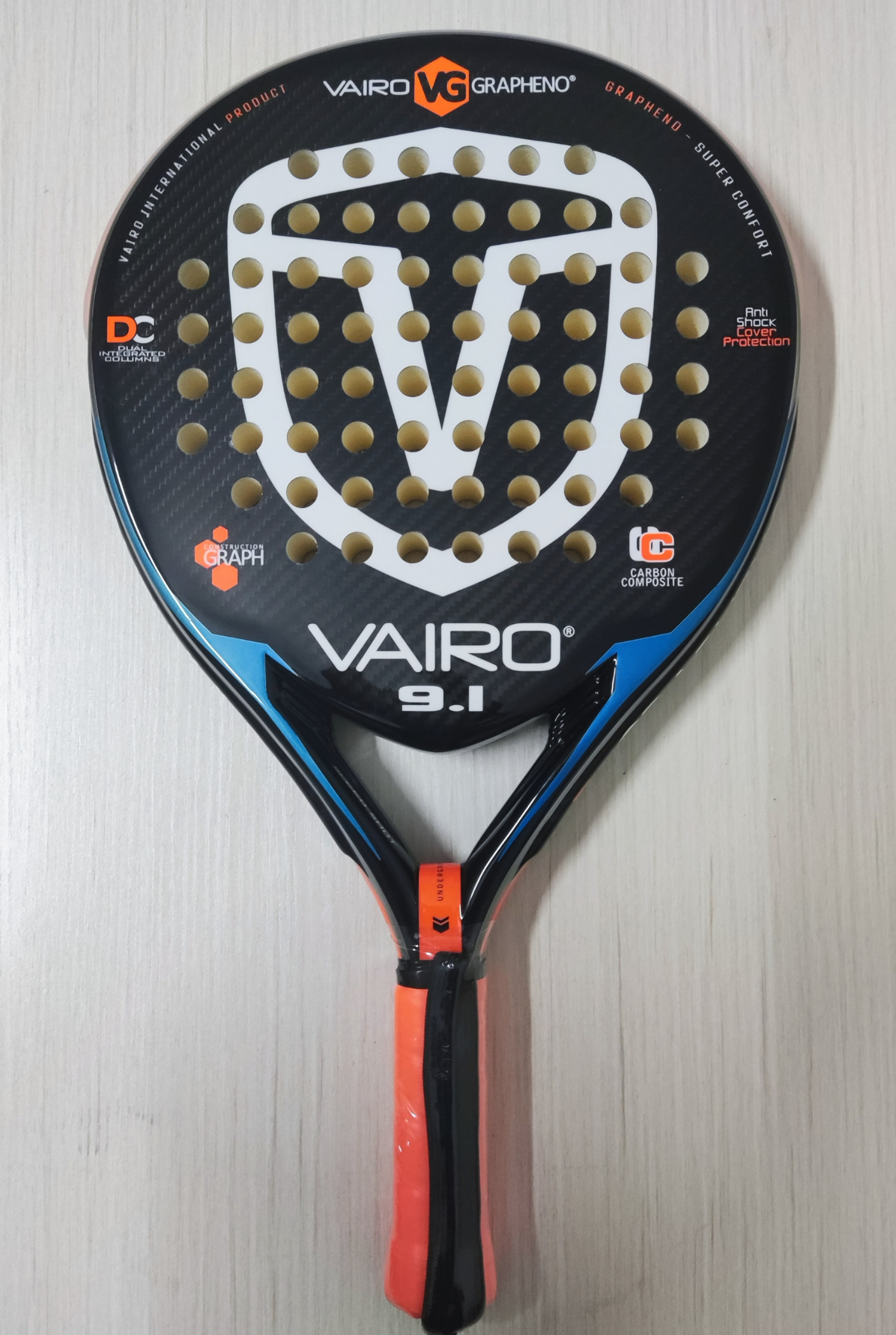 Ракетки для бадминтона Vairo 91 Padel Porfessional Series Palas, 3-слойная доска из углеродного волокна, весло из EVA Face Tennis Beach 2211047653182