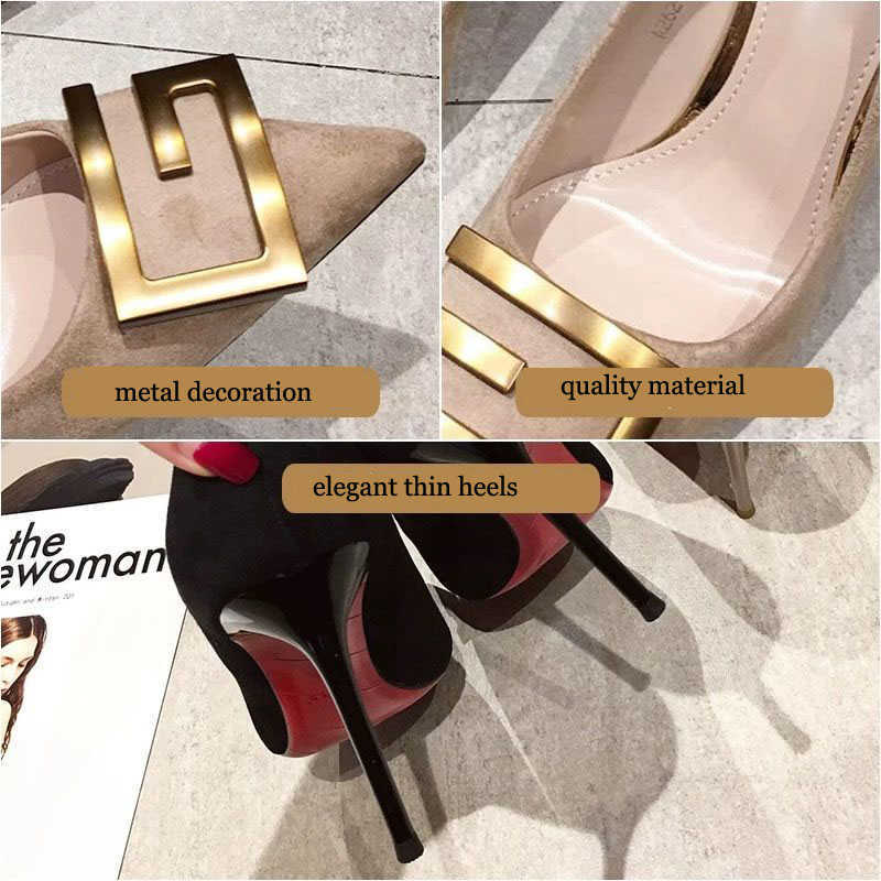 Women's Shoes Single High Korea Stiletto Fashion European and American black high heels L2201104