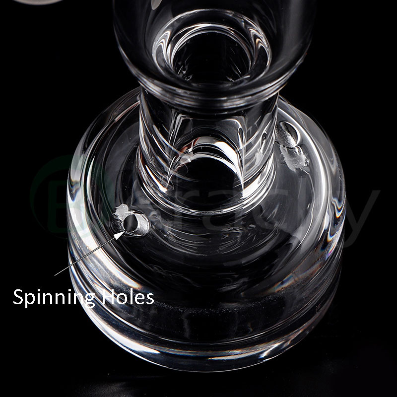 Full Weld Beveled Edge Smoking Auto Spinner Terp Slurper Banger al quarzo con vetro marmo Ruby Terp Perle 20mmOD Chiodi tourbillon saldati senza cuciture Dab Rigs Bong