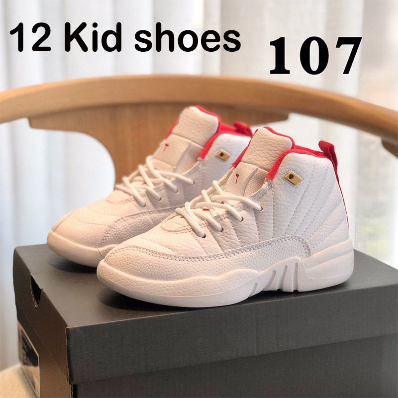 Jumpman 12s Kids Basketball Scarpe Sneakers Fiba Preschool Game Influenza Grades scolastico Arctic Pink Toddler Big Boy Girl Girl Children Lifestyle Runner Allenatori EUT26-35