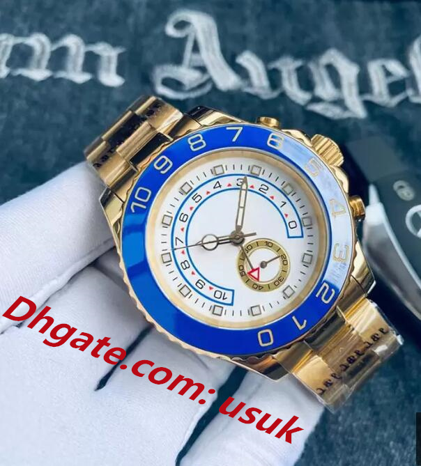 3A Factory Men Montres Automatic Gold Mechanical Watch 44 mm Ring Rotation Ceramic Automatic Winding Movement 316L Steel Watchband221C