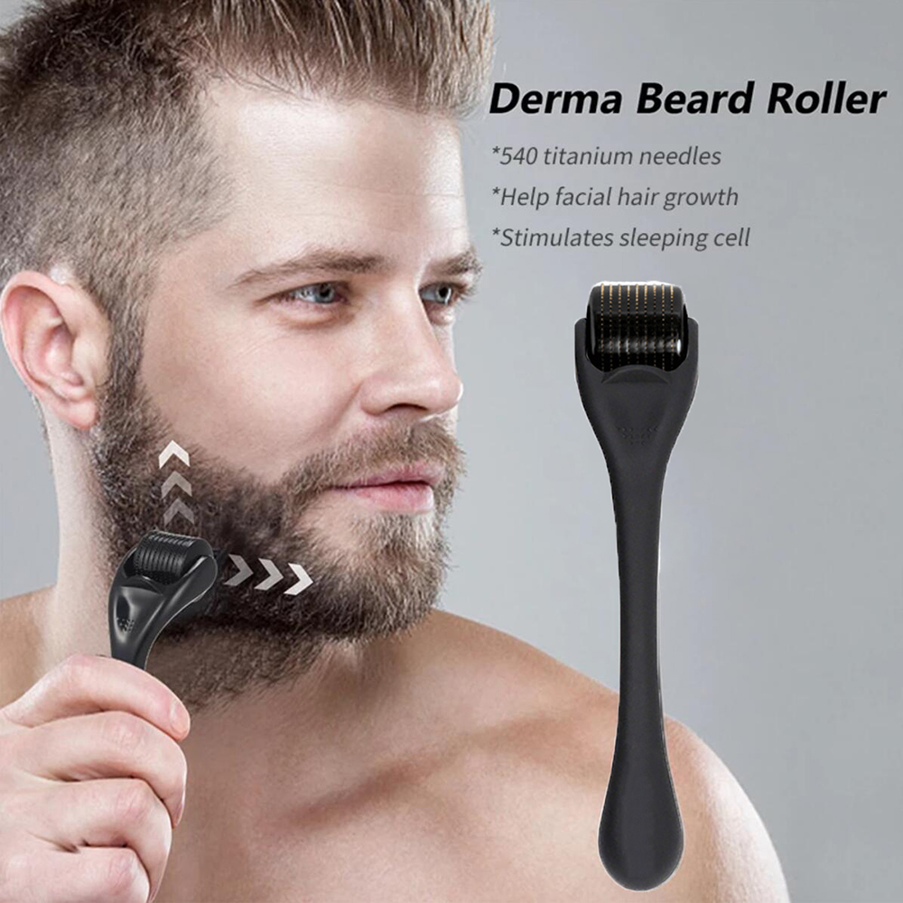 540 Micro rullo ad aghi Derma Roller Dermaroller Titanium Aiuta la ricrescita della barba dei capelli Trattamento anticaduta diradamento Sfuggente