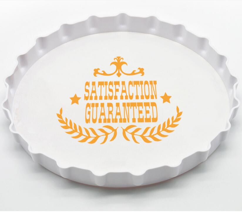 Custom logo 13inch Plastic Beer Tea Fruit trays Round wave Tray for Bar KTV Restaurant party