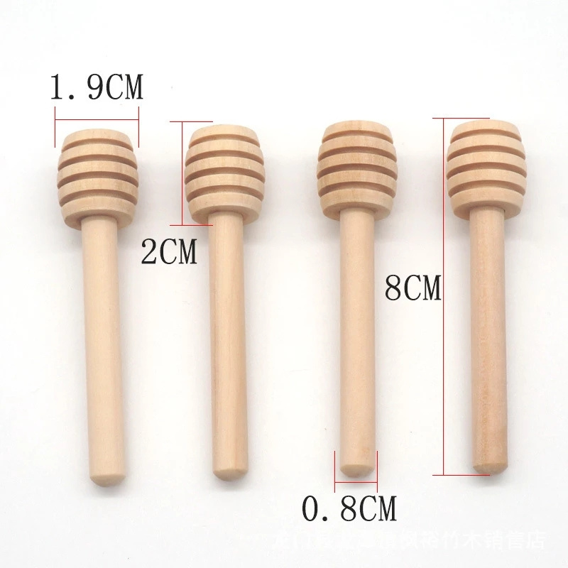 8cm Honey Dipper Sticks mini wooden honey stick Honey Dippers 3 inch Portable Dinnerware Nice Gift for Family Friends and Colleagues