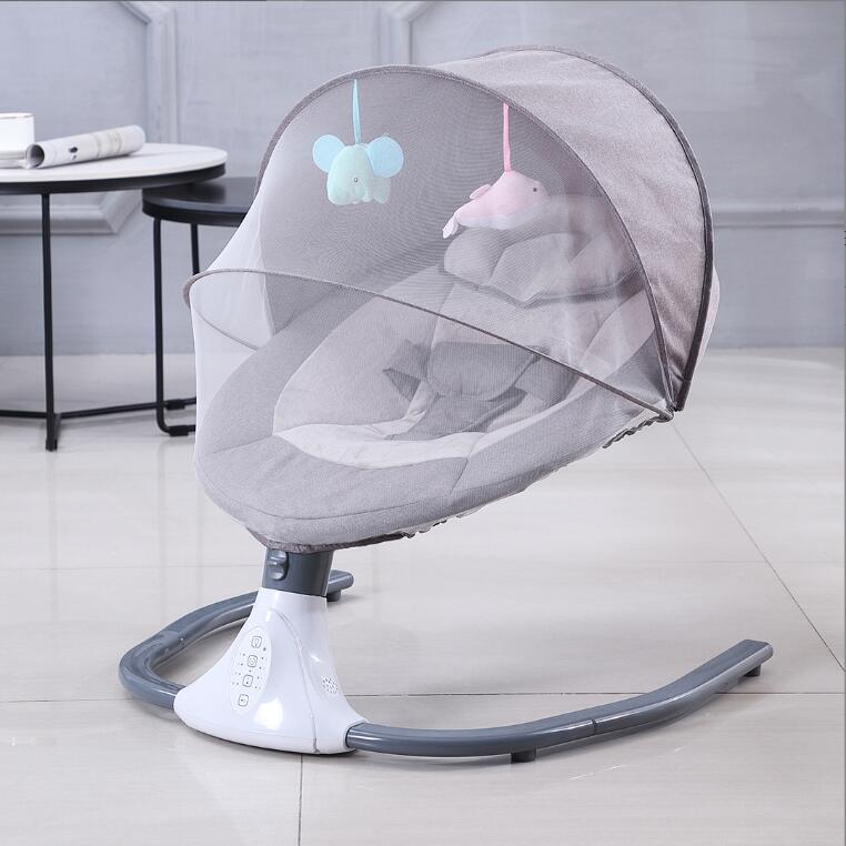 hanging sleeper crib Rocking Chairs hammock mesh cradle electric Rocker swings and bouncer 2in1 baby swing chair music