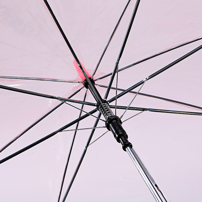 200 шт. Прозрачные зонтики прозрачные зонтики ПВХ с длинной ручкой зонтики дождь 6 цветов DH83