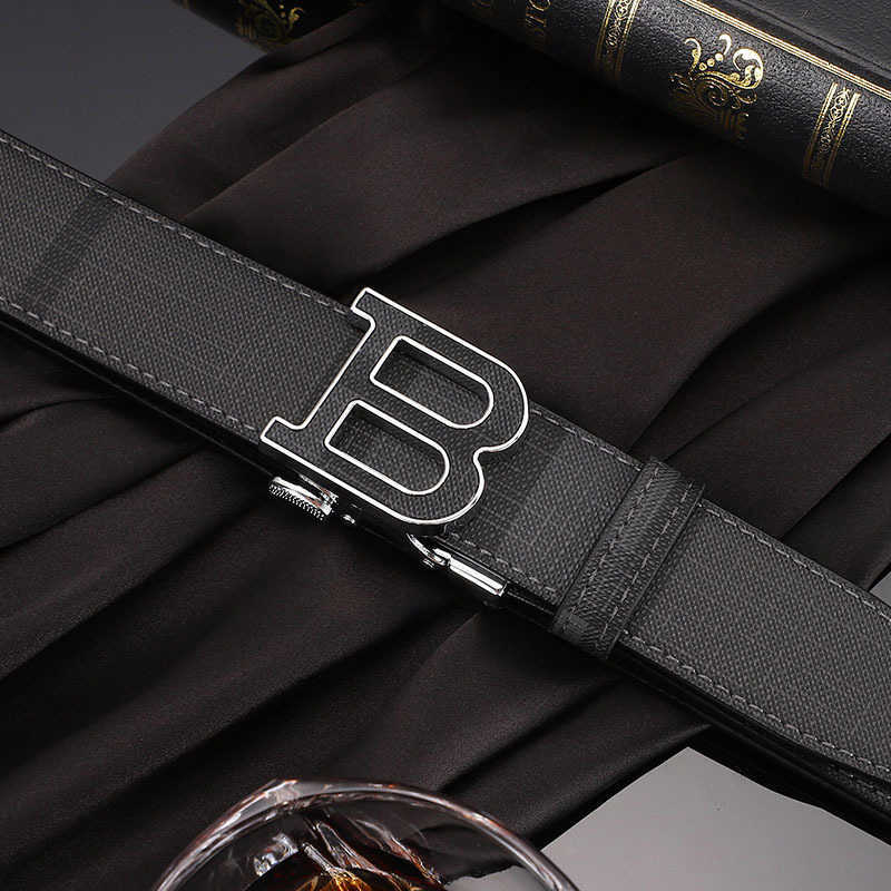 Cintura in pelle di marca di moda da uomo Designer Lettera B Cintura casual business scozzese con fibbia automatica272e