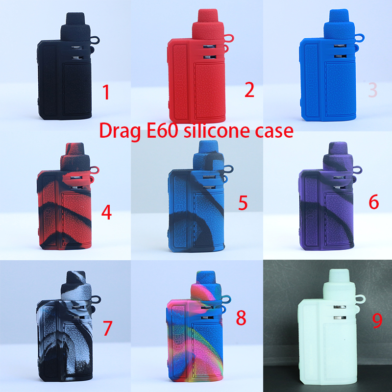 Drag E60 coque en silicone étuis en silicone manchon en caoutchouc housse de protection peau pour VOOPOO Drag E60 Kit 60W batterie Pod E Cigarette