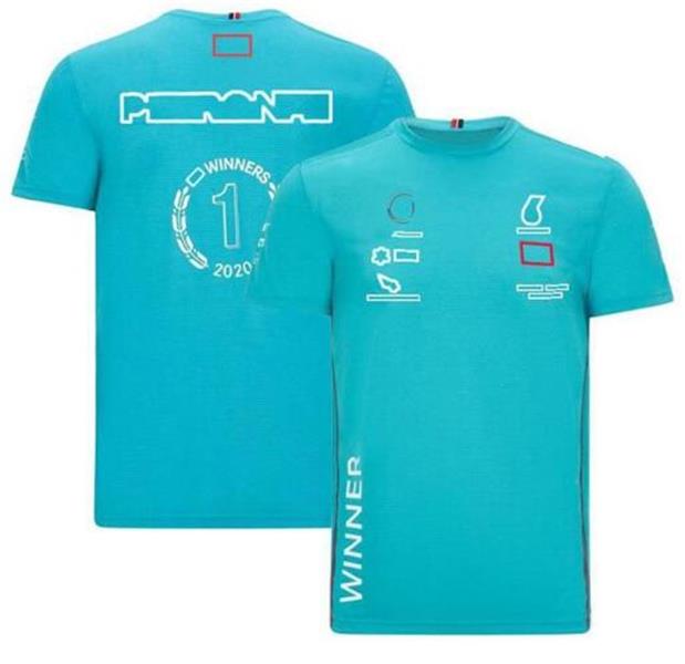 Formula One racing suit 2021 short-sleeved T-shirt W12 Hamilton team uniform round neck TeeF1 T-shirt