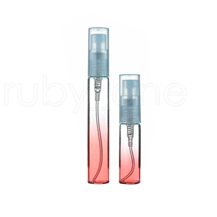 Rociador de plástico Gradiente color de perfume muestra de botella de perfume mini mini vacío de viaje portátil de perfume de perfume