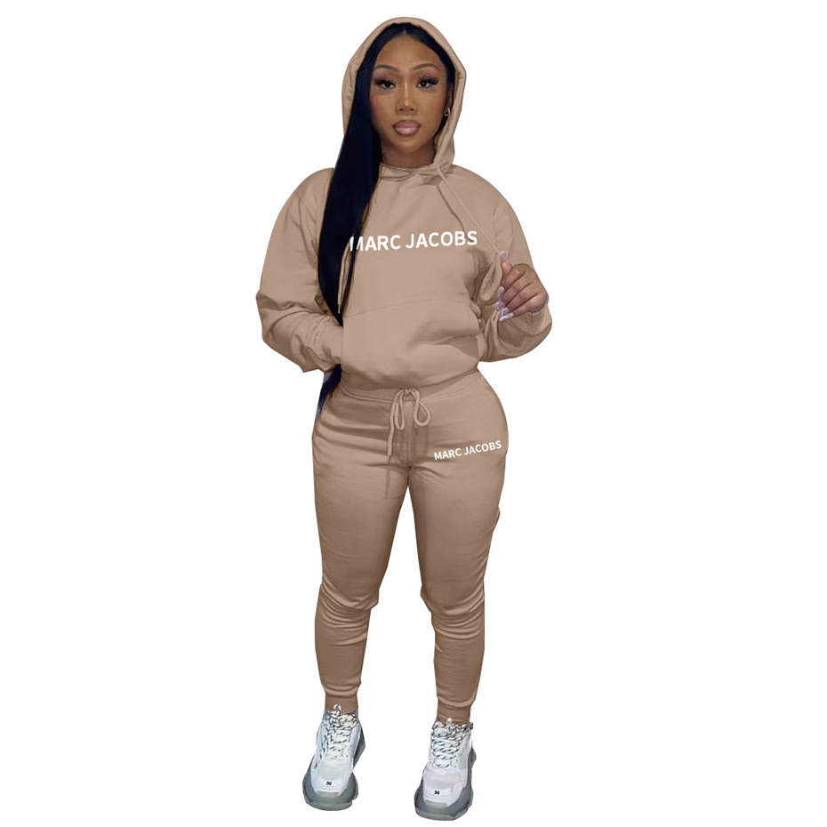 Women Designer Tracksuits Winter Hoodies Two Piece Set Fashion Letter Print Pullover Sweatshirt Pants Outfits Jogger Sport Suit Casual Sportswear K10608