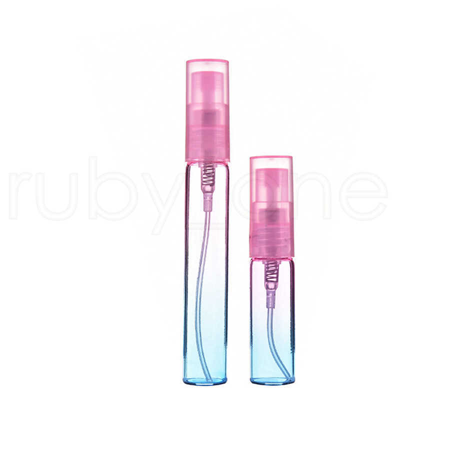 Plastik Püskürtücü Renk Parfüm Şişesi Örnek Parfüm Şişesi Mini Mini Boş Taşınabilir Seyahat Botella De Parfüm