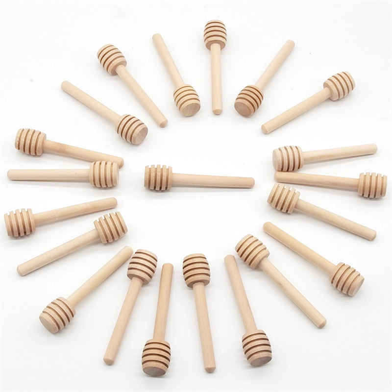 8 cm Honey Dipper Sticks mini bâton de miel en bois Honey Dippers 3 pouces Vaisselle portable Beau cadeau pour les amis de la famille et les collègues