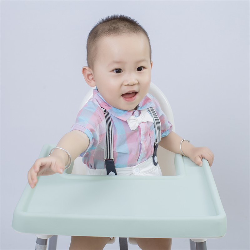 Food Grade Coverage Baby Highchair Mats Silicone Toddler Feeding Desk Full Cover Placemats