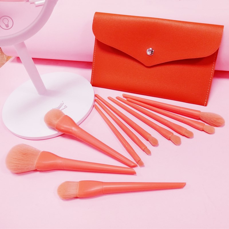 /Bag Makeup Brushes Set Summer Candy Color Foundation Eyeshadow Powder Soft Synthetic Fiber Beauty Make Up Brush