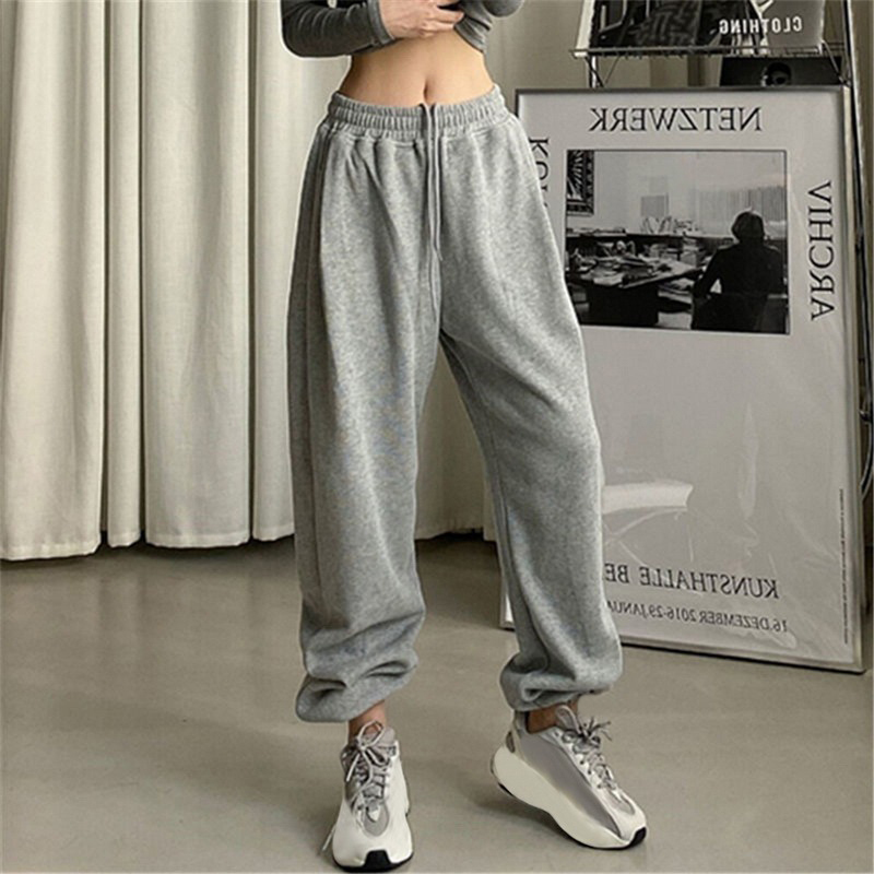 Pantalons Femmes Capris Y2K Femmes Jogging Pantalons de survêtement Streetwear Taille haute Sweat Pantalon décontracté Harajuku Oversize Mode coréenne Baggy Sports 221103