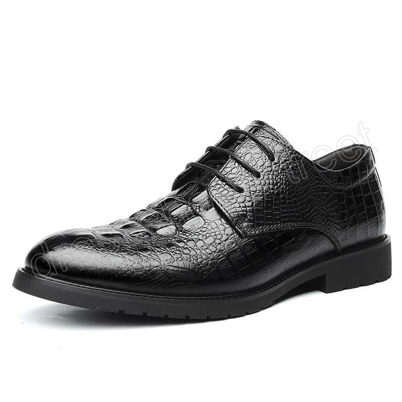 Krokodil-Kleidschuhe für Herren, Büro-Formelle Schuhe für Herren, Oxford-Schuhe für Herren, Casuales Italiano, Hochzeitskleid, Chaussure Homme