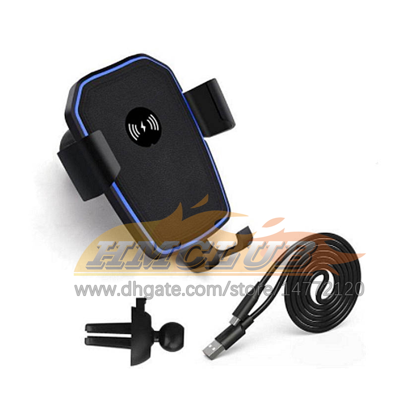 Caricabatterie wireless Qi montaggio su auto CC364 iPhone 13 12 11 XR X 8 Carica rapida 10W Supporto telefono a ricarica rapida Samsung S20 S10