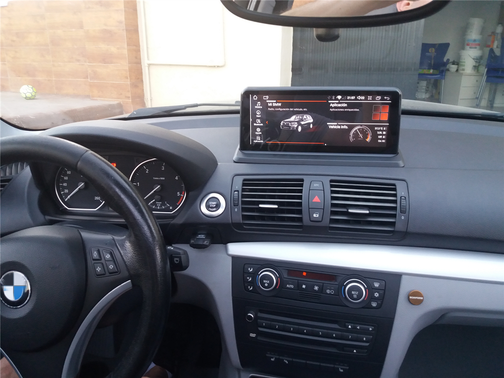 Qualcomm 8 Çekirdek Android 12 Otomobil DVD BMW 1 Serisi E81 E82 E87 E88 2004-2012 Stereo Video Multimedya Kafa Birimi Ekran GPS GPS Navigasyon Bluetooth WiFi