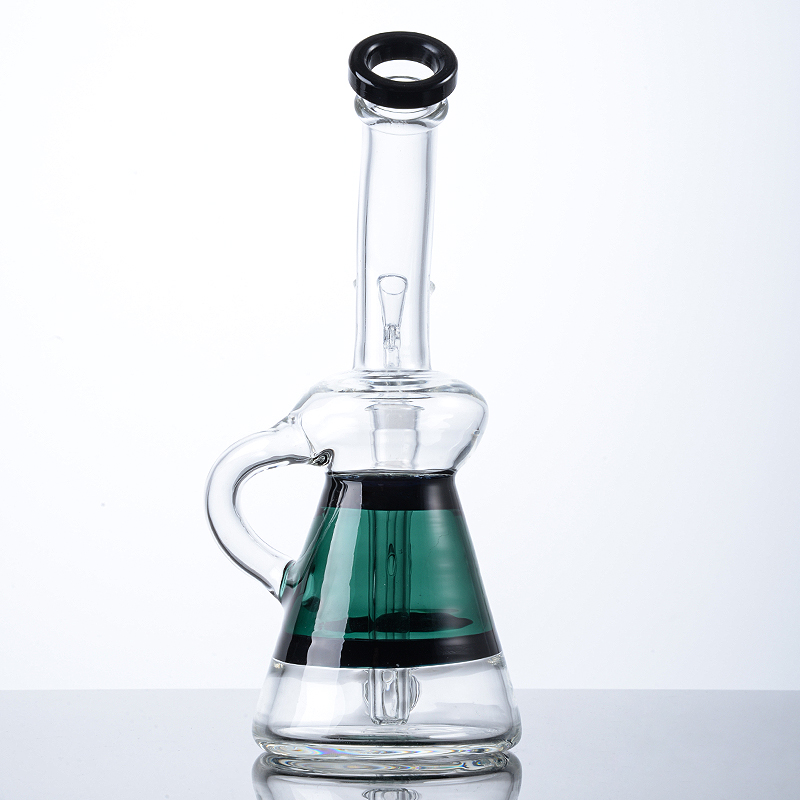 Inline Perc Hookahs Beaker Bong Oil Dab Rigs Klein Recycle Glass Bongs 14mm Femelle Joint Water Pipes Bong Avec Bol