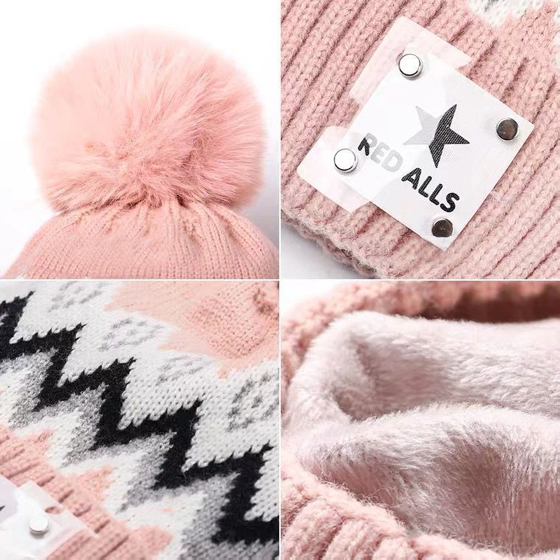 Hoeden sjaals sets winter warme beanies ring sjaal 2 -delige vrouw pompoms gebreide caps s modeset 221105