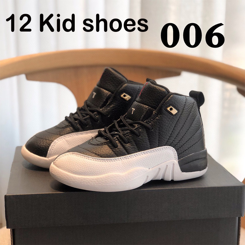 Jumpman 12s Kids Basketball Scarpe Sneakers Fiba Preschool Game Influenza Grades scolastico Arctic Pink Toddler Big Boy Girl Girl Children Lifestyle Runner Allenatori EUT26-35