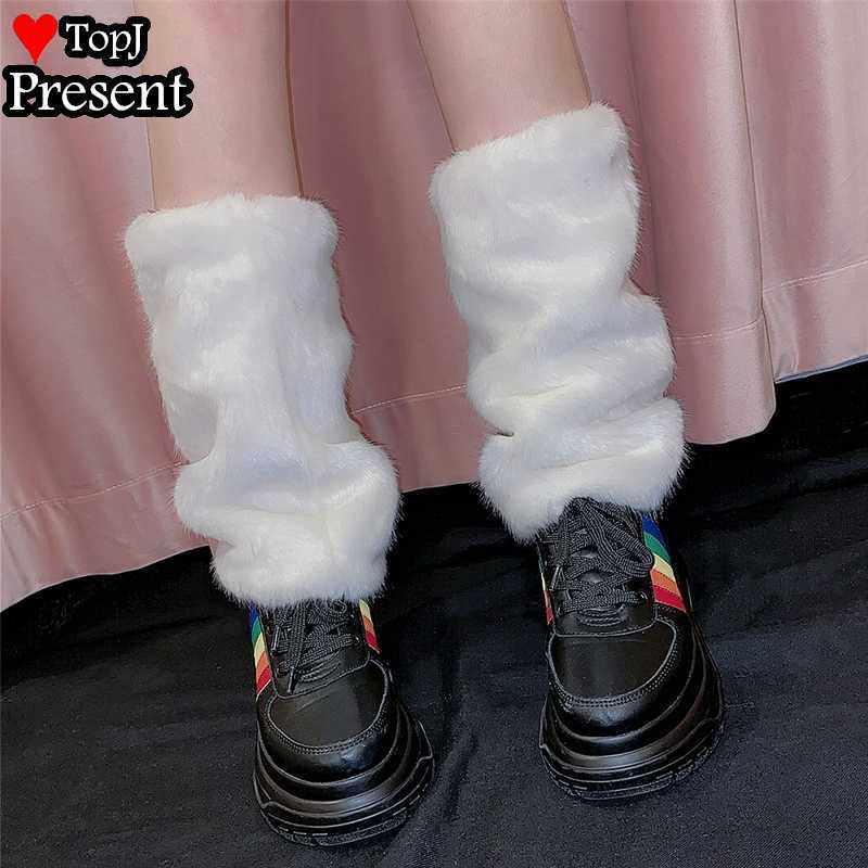 Socken Strumpfwaren Frauen Mädchen Leopardenmuster Beinlinge Frauen Outdoor Kniehohe elastische Beinlinge Winter Slim Gothic Hip-Hop Punk Rock Socken Y2211