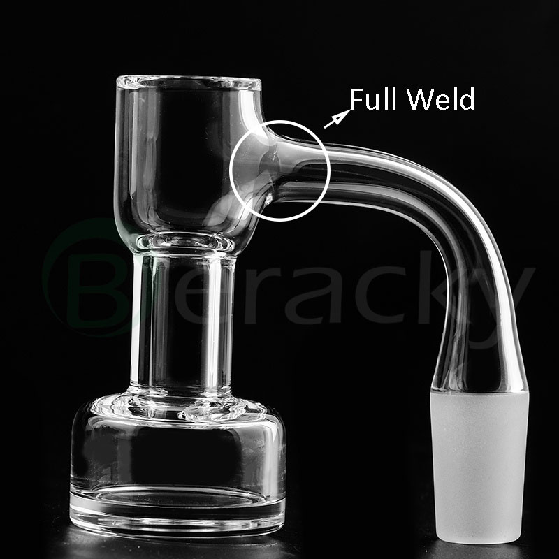 Full Weld Beveled Edge Smoking Auto Spinner Terp Slurper Banger al quarzo con vetro marmo Ruby Terp Perle 20mmOD Chiodi tourbillon saldati senza cuciture Dab Rigs Bong