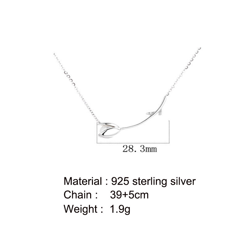 Collier ras du cou fleur 100% argent 925 colliers tulipes pour femmes pendentifs élégants sans plomb ni nickel