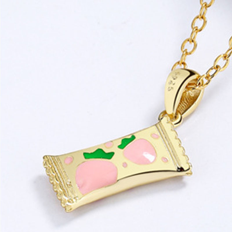 الرصاص خالية من النيكل 100 ٪ 925 Sterling Silver Prendant Necklace Sweet Candy Baby Jewelry للأطفال للأطفال