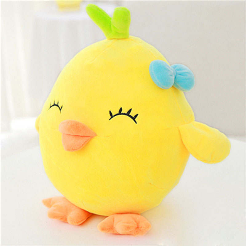 25cm 작은 노란색 치킨 플러시 장난감 스탠딩 치킨 인형 귀여운 병아리 소파 쿠션 쿠션 아이를위한 생일 선물
